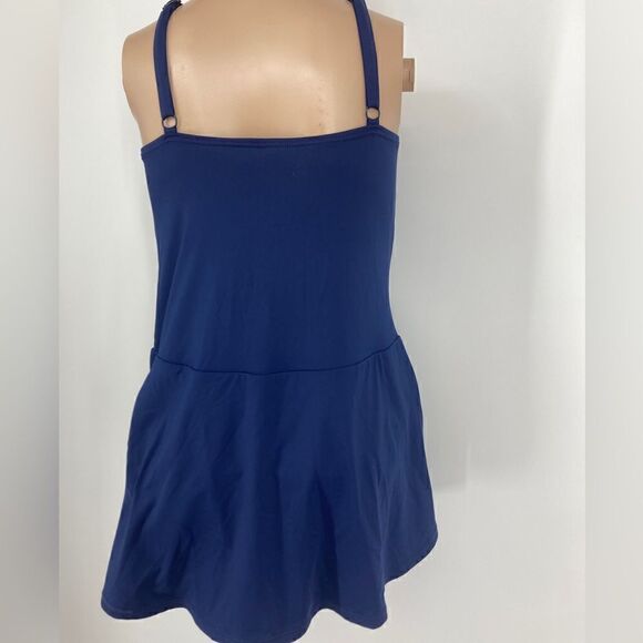 Nip Tuck Swimsuit One Piece Multi Fit Cup Size 10 Blue/White Color - Picture 3 of 6